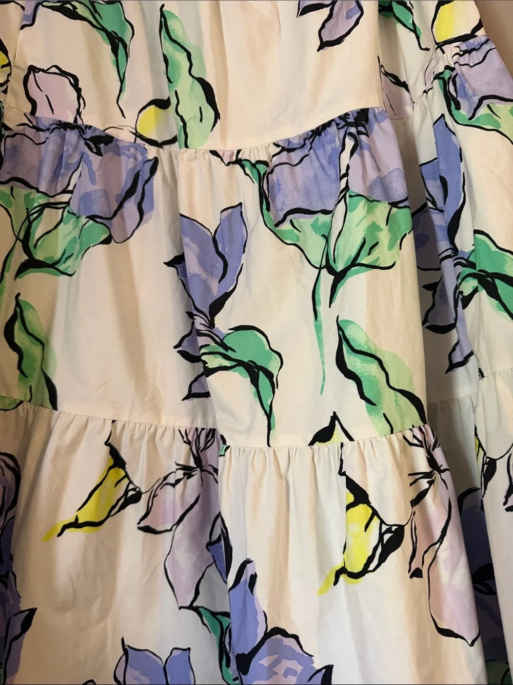 a new day Floral Print Midi Skirt - Medium NWOT